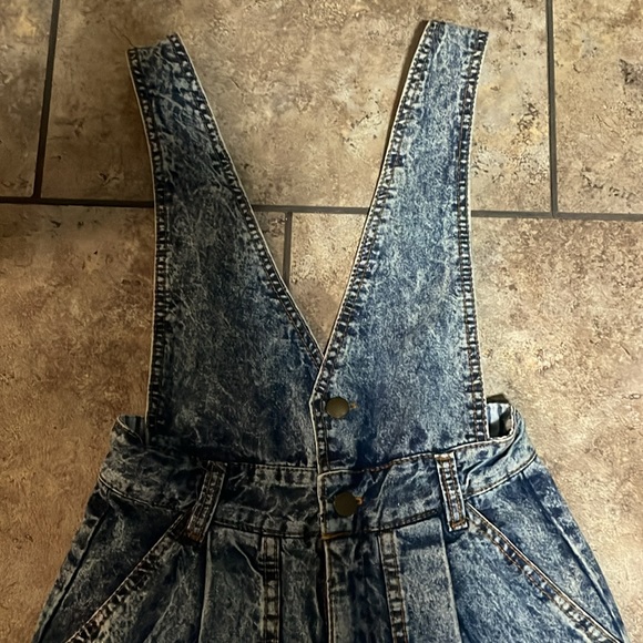 Vintage Breaker Sportswear Acid Wash 80’s-90’s Overalls Size 5 - Picture 3 of 14